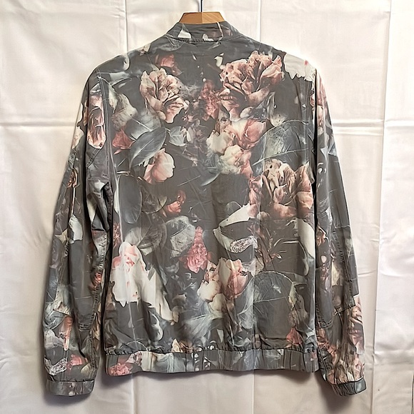 OBEY Lightweight Zip Floral Bomber-Style Jacket - Picture 2 of 9